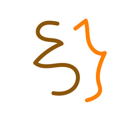 Abstract lines Squiggly vector 