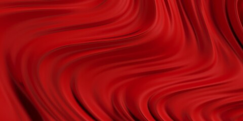 Dark red silk fabric. Abstract wave silk textured glossy red background