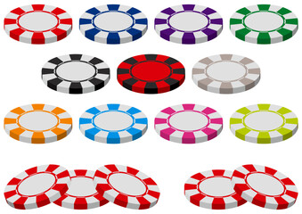 カジノチップのイラスト素材集