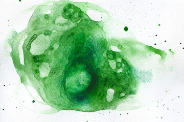 abstract watercolor foam bubble green brush strokes. text boxes Grunge design elements isolated white background