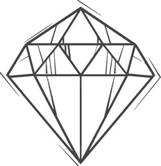 diamond on white background, set of diamond