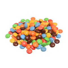 Pile of Rainbow Colored Candy on transparent background PNG
