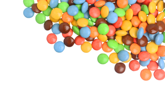 colorful chocolates candy on transparent background PNG