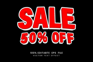 vector sale 3d text effect Fully Editable.