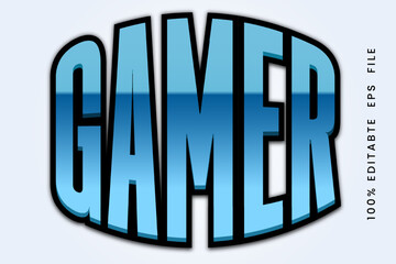 vector Gamer 3d text effect Fully Editable.