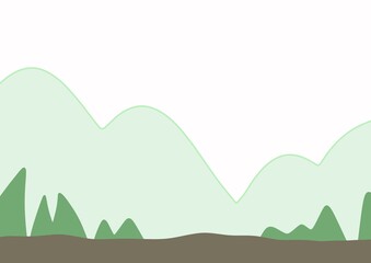 landscape with mountains