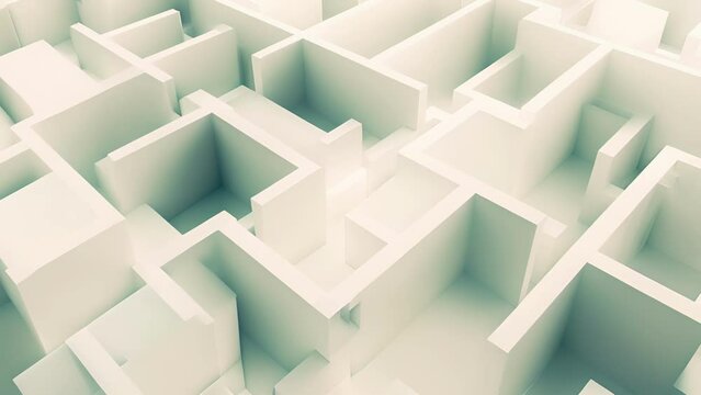 Flat planes intersecting at sharp angles forming a mesmerizing maze.