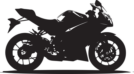 Fototapeta premium silhouette of a motorcycle, motorcycle, bike, motorbike, vector illustration 