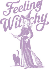 Best Halloween T-Shirt design, 
Vintage Halloween Witch SVG PNG Bundle