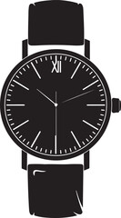 black and white watch vector illustration , watch, time, clock, wristwatch, wrist, minute, metal, hour, hand, silver, luxury, men,