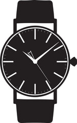 black and white watch vector illustration , watch, time, clock, wristwatch, wrist, minute, metal, hour, hand, silver, luxury, men,