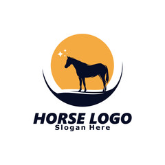 Horse Logo Template Design Vector