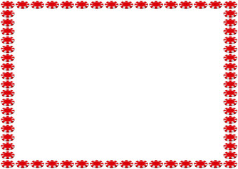 カジノチップのイラストフレーム素材