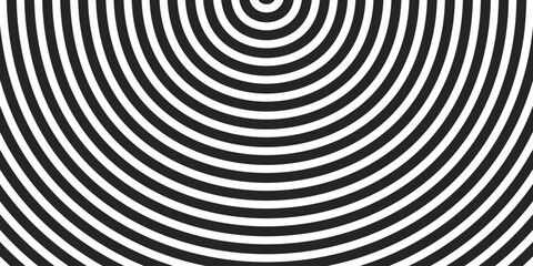 Abstract circle line background, stripes or lines design. Optical art. Vector