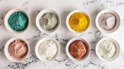 Visual representation of a mortar formula, showing the mix of binders and compounds, ready for application, clean and precise arrangement