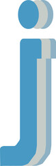 Retro lowercase letter j