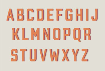 Retro alphabet letters font