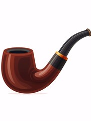 A solitary pipe symbol in a unique hue against a plain backdrop.
