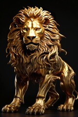 an ai generated image, lion head illustration