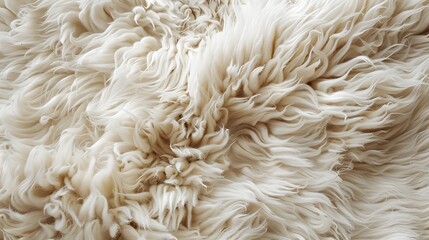 White, Beige wool texture background. Natural fluffy fur sheep wool skin texture. 