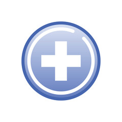 Cross medical health symbol icon sign vector