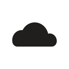 Cloud flat icon for apps. Vector