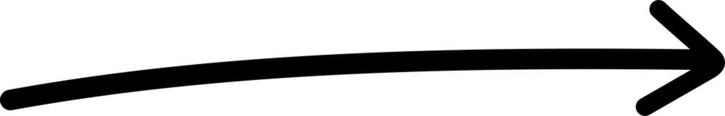 Hand drawn arrow icon. Doodle illustration.	