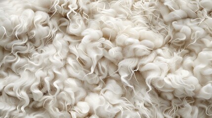 White, Beige wool texture background. Natural fluffy fur sheep wool skin texture. 