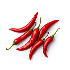 chilli isolated on white background