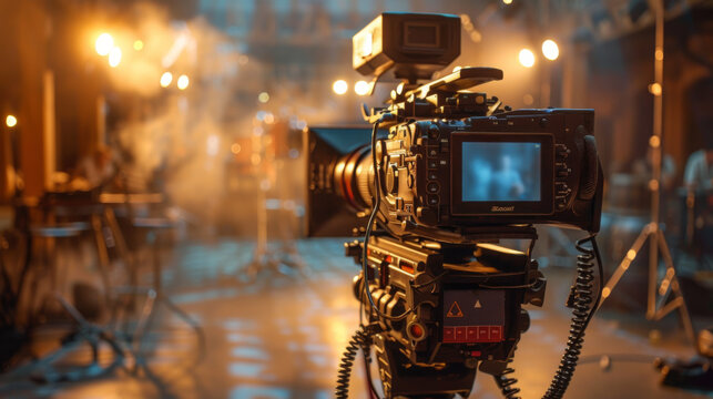 preparation for shooting a concert on television