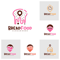 Set of Bread Point logo vector template, Creative Bread logo design concepts