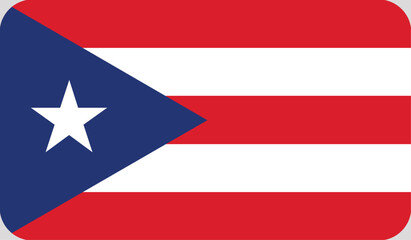 Puerto Rico flag. Vector of amazing Puerto Rico flag