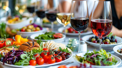 Meal is arranged to provide an elegant dining experience, with carefully selected ingredients