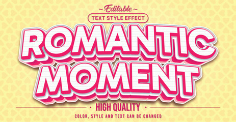 Editable text style effect - Romantic Moment text style theme