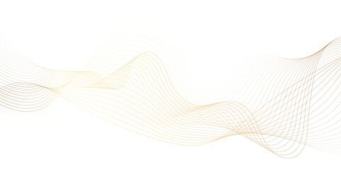 Abstract golden wavy lines Digital frequency track equalizer background. Curved wave smooth stripe seamless pattern. Wave lines created using blend tool. graphic design template banner business wave.