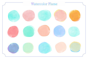 水彩風テクスチャフレーム。デザインのアクセントに。