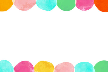 水彩風テクスチャフレーム。デザインのアクセントに。夏