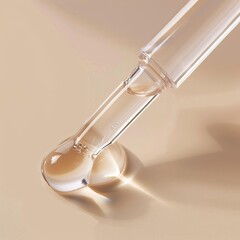 High-Resolution AI-Generated Wallpaper Featuring Transparent Clarifying Liquid Serum Gel Texture, Perfect for Cosmetics, Beauty, Skincare Industry, and Promotional Events