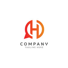 Letter H Chat Logo Design