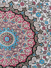 traditional handmade turkish carpet in the market
