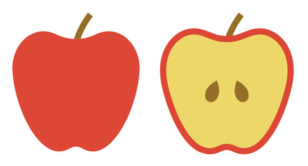 赤いリンゴのベクターイラスト