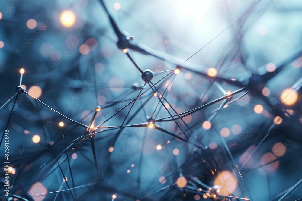 Poster network's signal white digital background, advanced data science tools shaping the future of informa