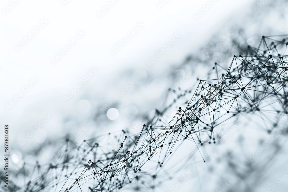 Poster cutting-edge technology in data science revolutionizes the future of analytics, network's signal whi