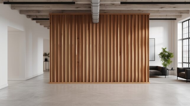 Creative indoor partition using movable panels, flexible separator for dynamic space management, contemporary and practical