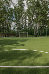Mini football field with net
