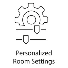 Personalized Room Settings Icon. Vector Icon Design
