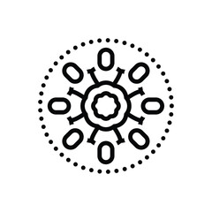 Black line icon for unity