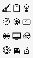 Fototapeta premium Business Icon Minimal, Simple Logo