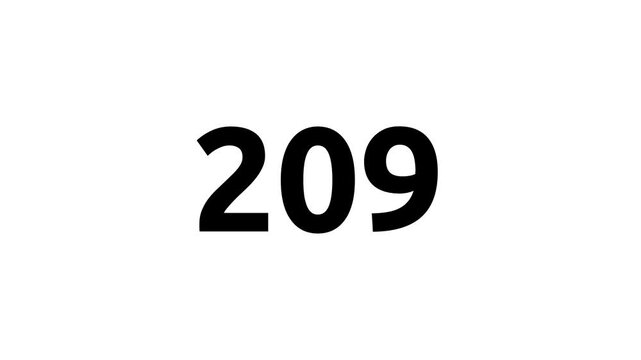 Simple count-up animation from 0 to 500. White, black, Green Screen background. Smooth and elegant animations that start and end gently with ease-in and ease-out transitions. 4K Motion Graphics