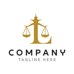 Letter L Law Logo Design